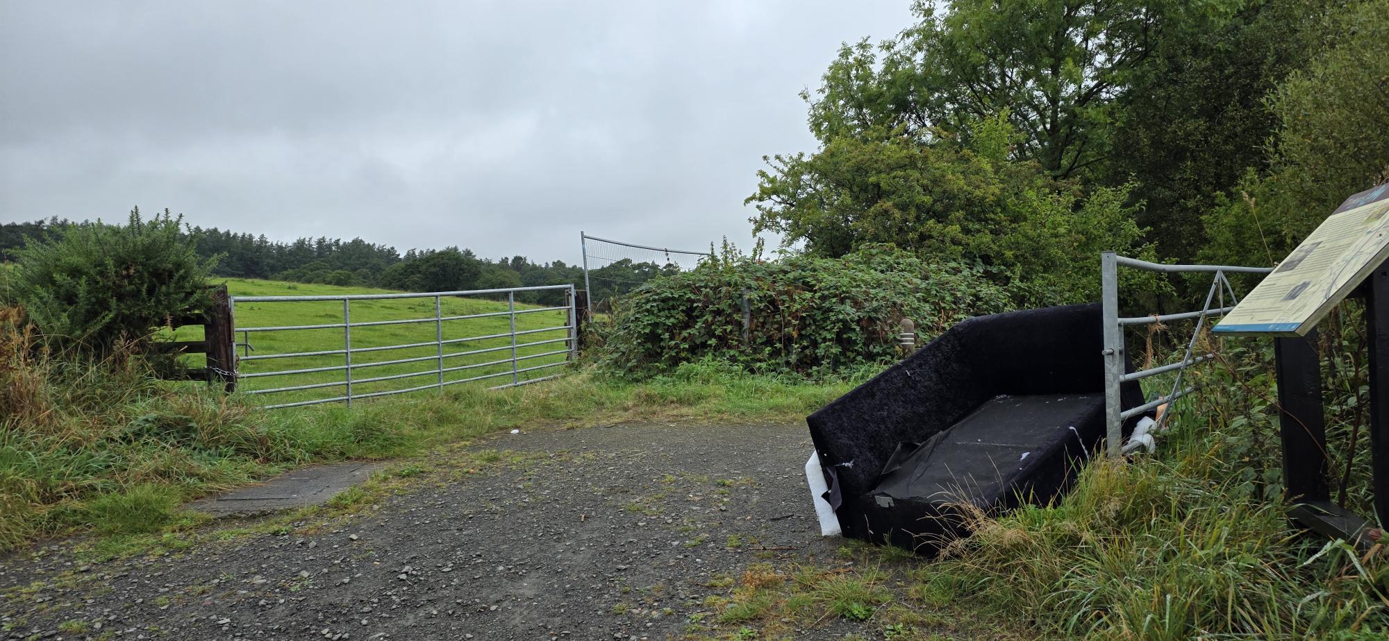 A couch that's been flytipped