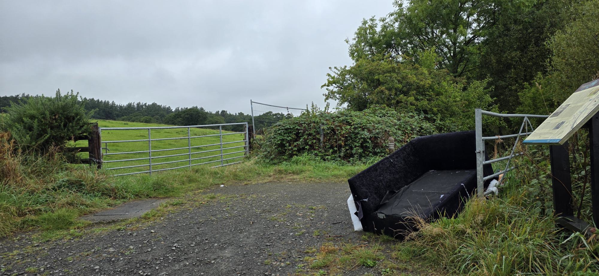 A couch that's been flytipped