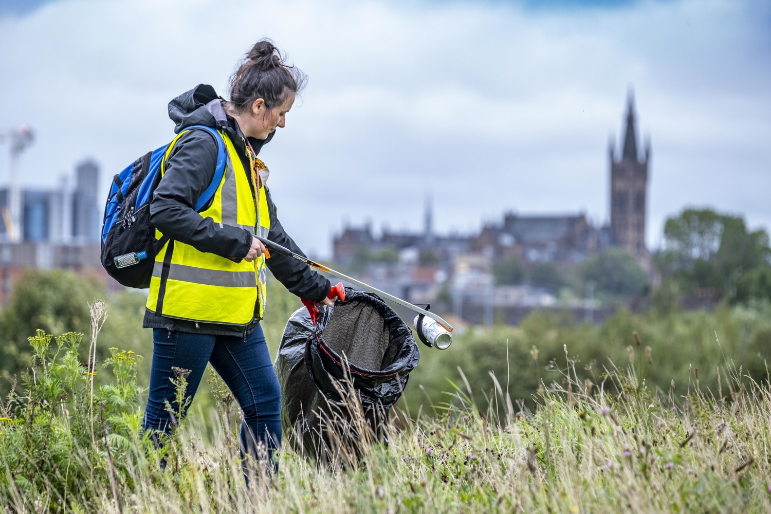 Heather litter picking