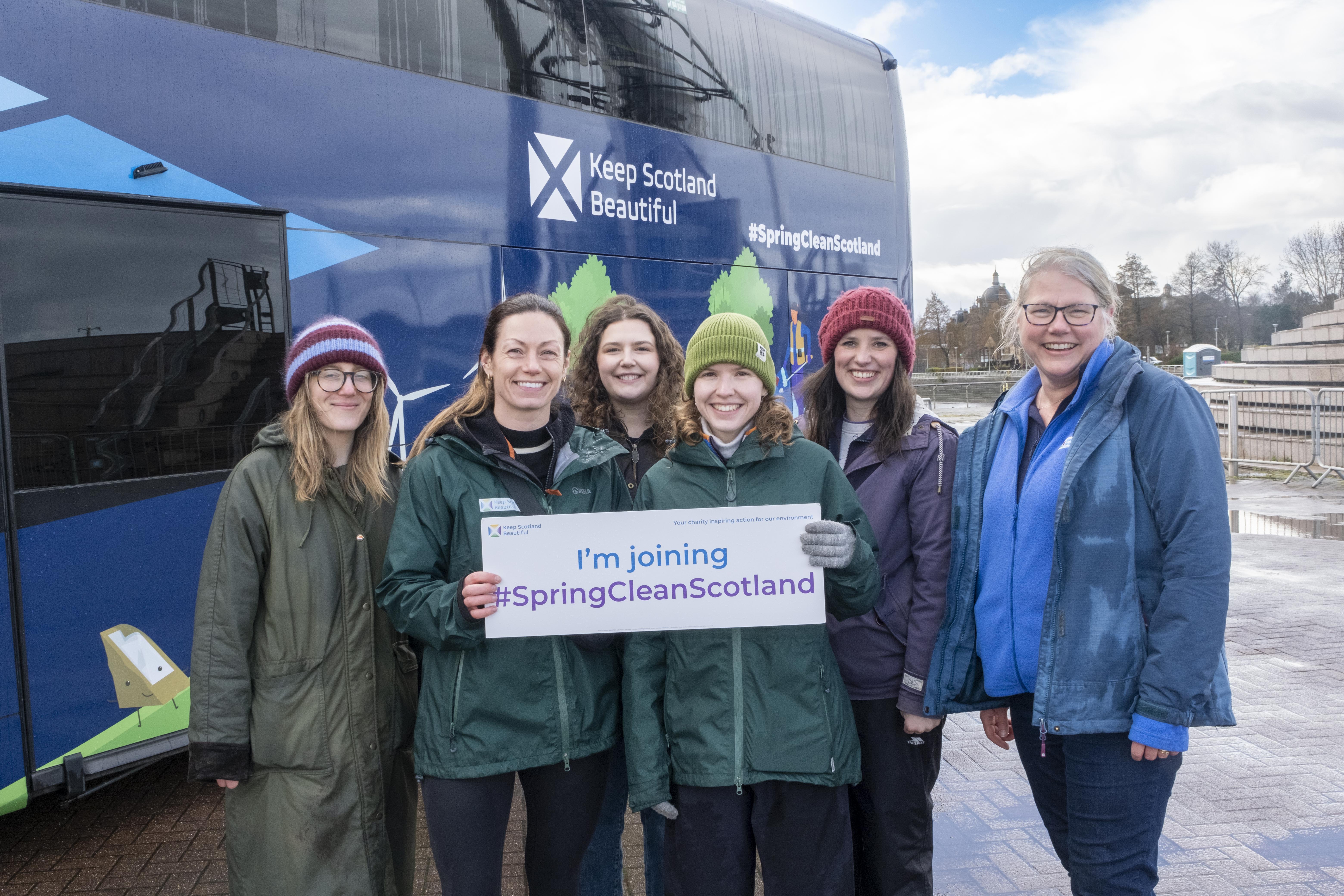 Members of Keep Scotland Beautiful at the campaign's launch